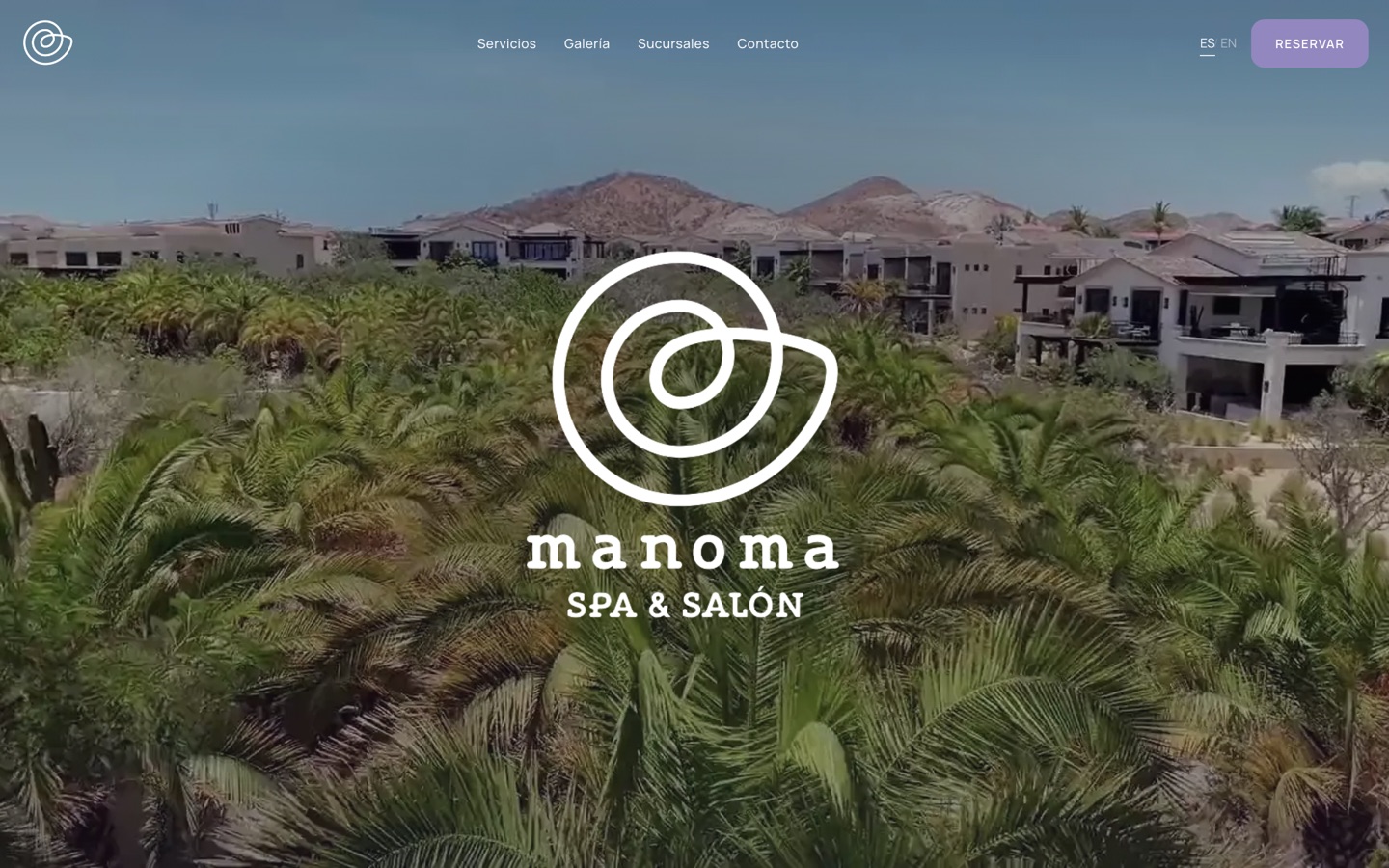 Sitio web de Manoma Spa & Salón