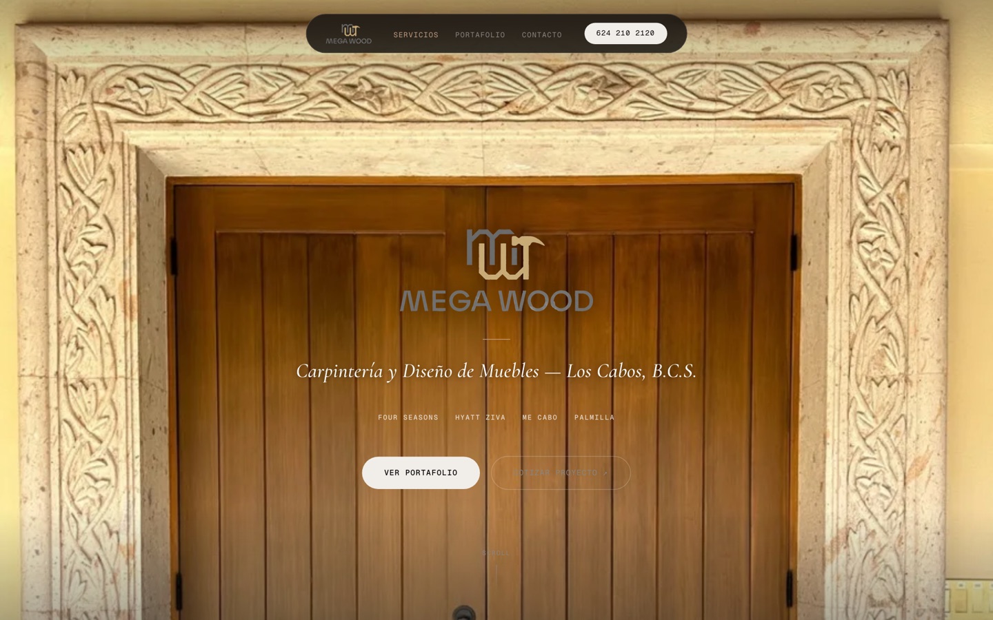 Sitio web de MEGA Wood